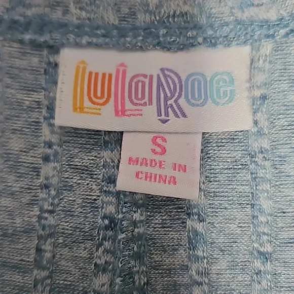 LuLaRoe Lindsay Kimono Ribbed Heathered Blue Women's Size Small - Picture 4 of 8
